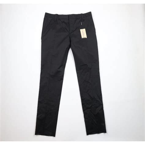 burberry london black wool slacks women unhemmed|burberry her men's clothing.